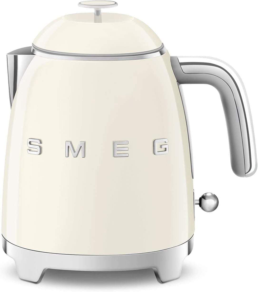 SMEG Mini 50's Retro Style 3 Cup Electric Kettle with Double Wall Anti Slip Base and Water Level Indicator (Cream): Cream