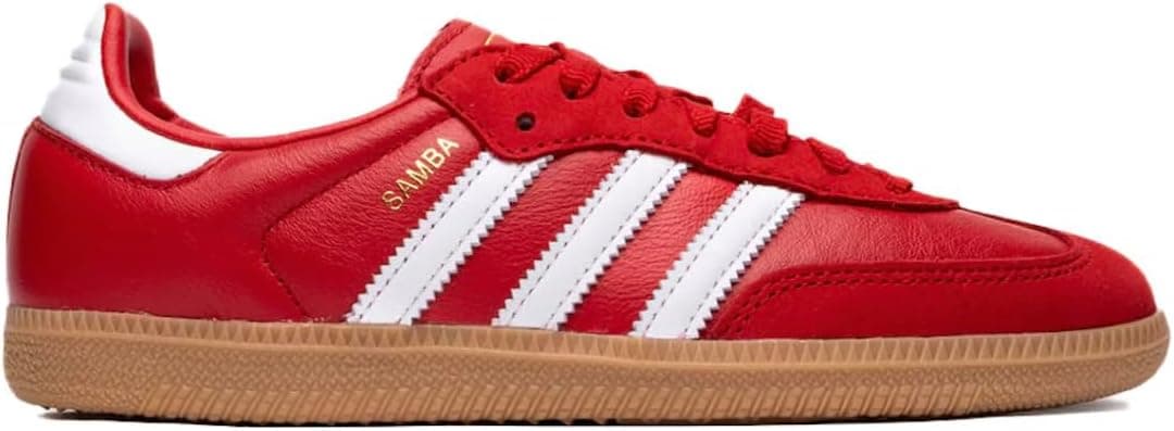 Adidas Samba OG Womens Sneaker (White Scarlet Red, 8)