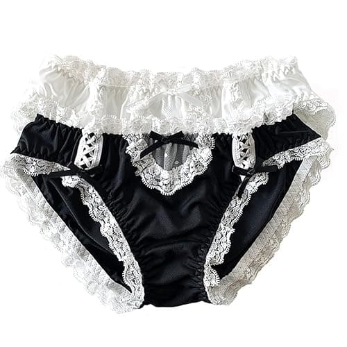 Joyralcos Japanese Lolita Bikini Panties Sexy Anime Briefs for Women Maid Cosplay Lingerie Panty