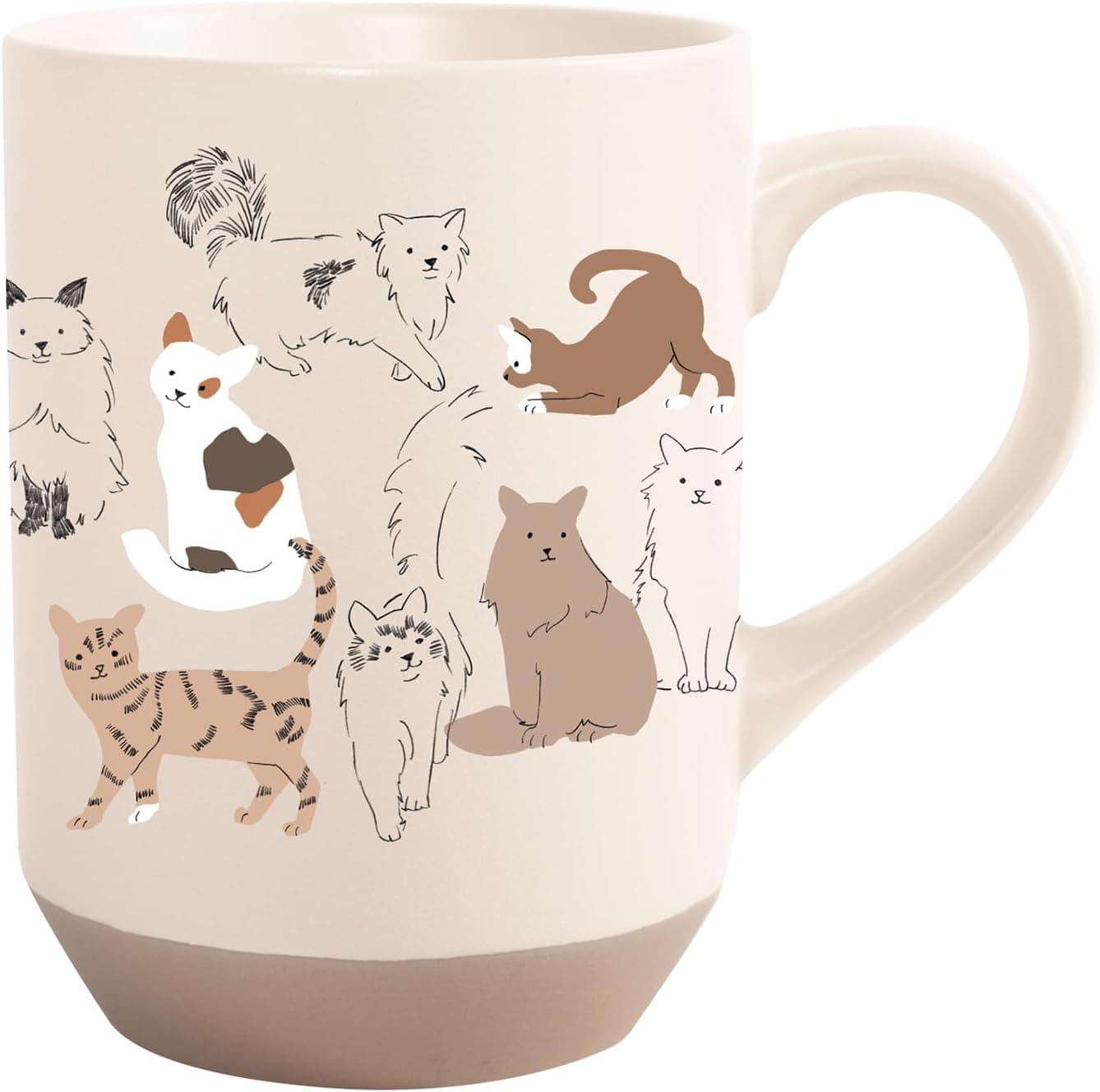 Fringe Studio PENCIL CATS Stoneware New York Mug, PetShop Collection (429071)