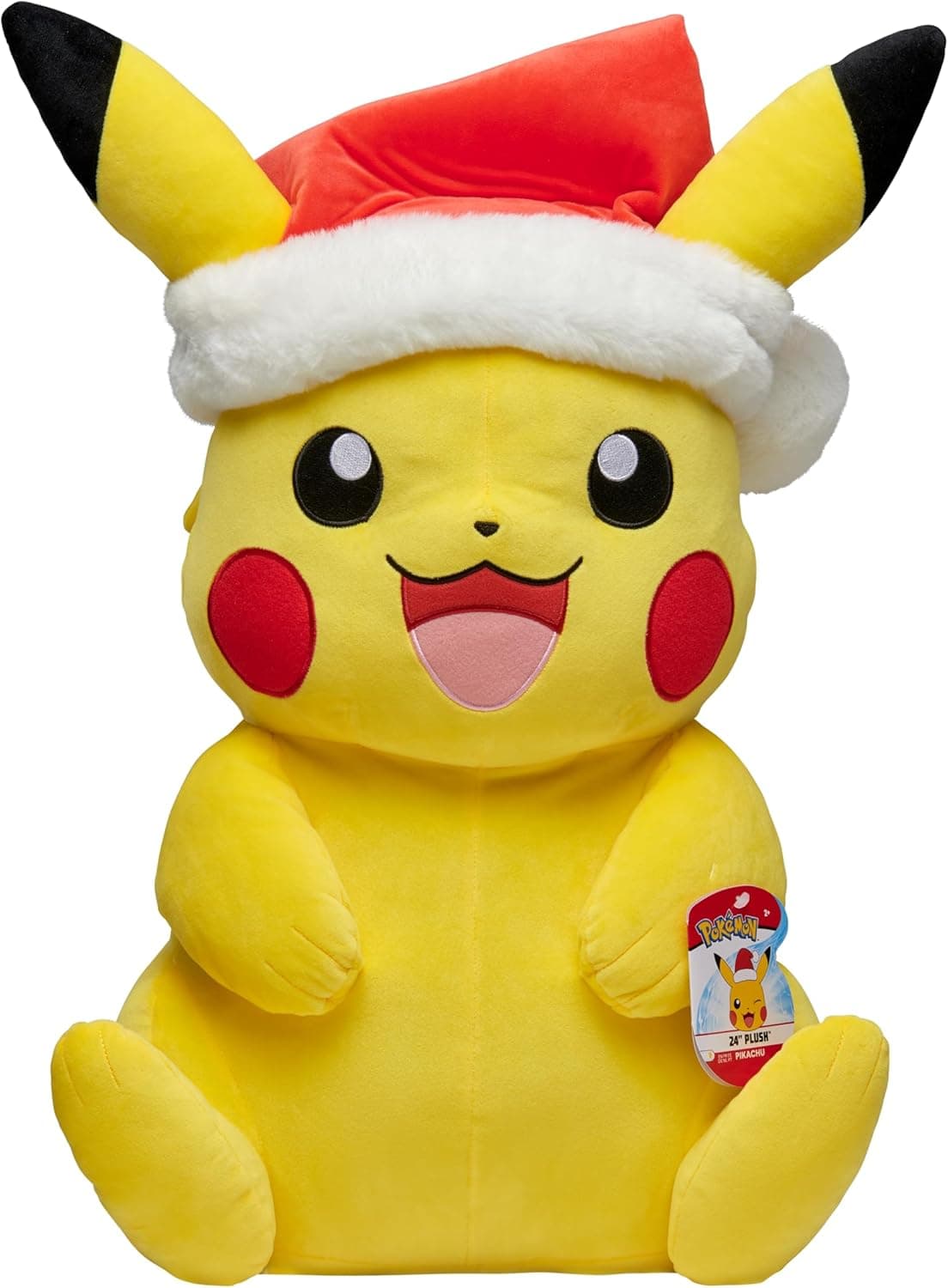 Pokémon Pikachu Holiday Plush - 24-Inch Super Soft Plush with Holiday Hat