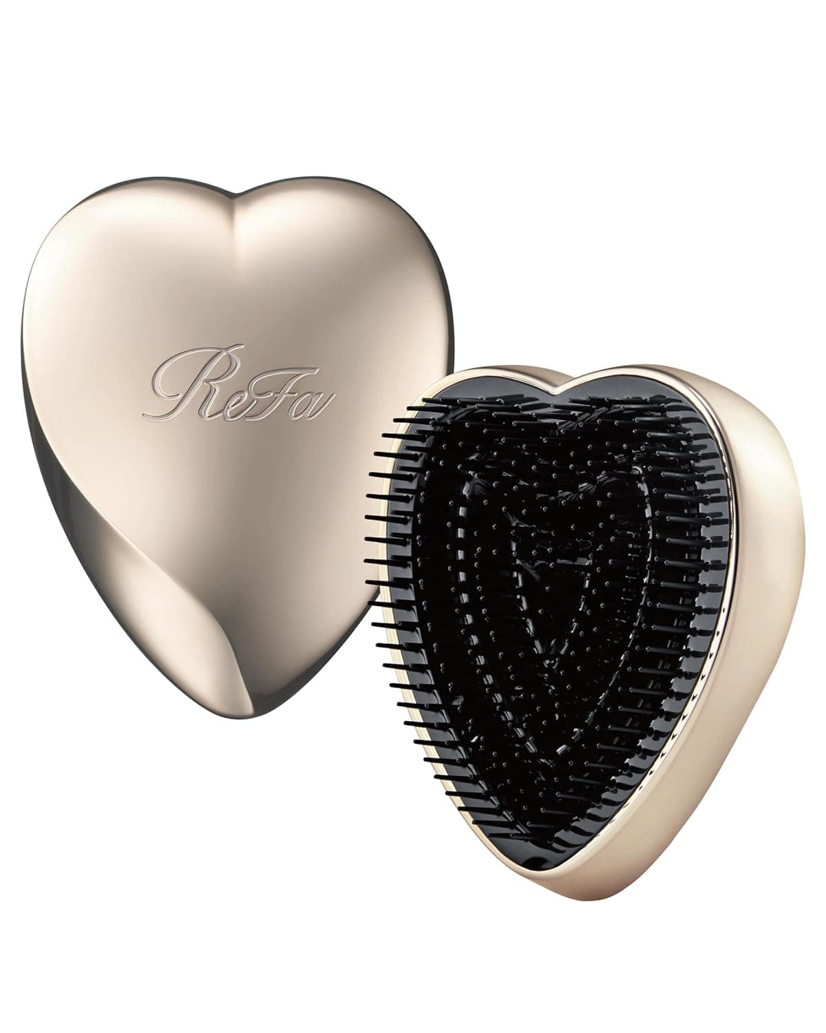 ReFa Heart Brush CHAMPAGNE GOLD | Heart-Shaped No-Tangle Brush for Thick Hair | Detangler Travel Brush for Women: CHAMPAGNE GOLD