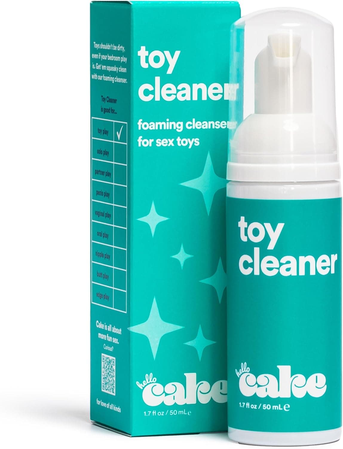 Hello Cake Toy Cleaner, Adult Toy Cleaner with Easy to Use Pump, Natural Gentle Foaming Cleanser, Fragrance-Free, Extend The Life of Toys, 1.7 fl oz: Hello Cake Toy Cleaner, Adult Toy Cleaner with Easy to Use Pump, Natural Gentle Foaming Cleanser, Fragrance-Free, Extend The Life of Toys, 1.7 fl oz