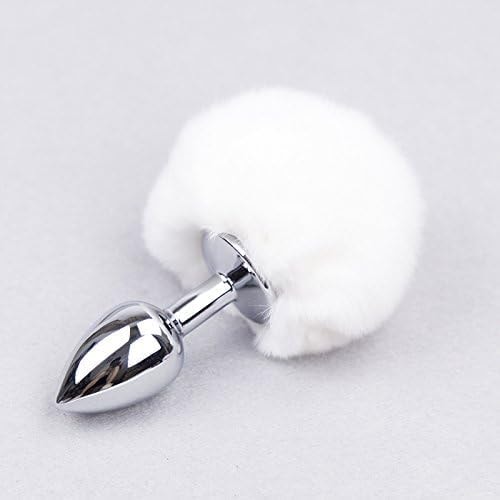 Small Anal Plug, Rabbit Bunny Tail Anal Plug for Cosplay, Butt Plug Adult Sex Toys for Sexual Enjoyment (White-Small): Small White