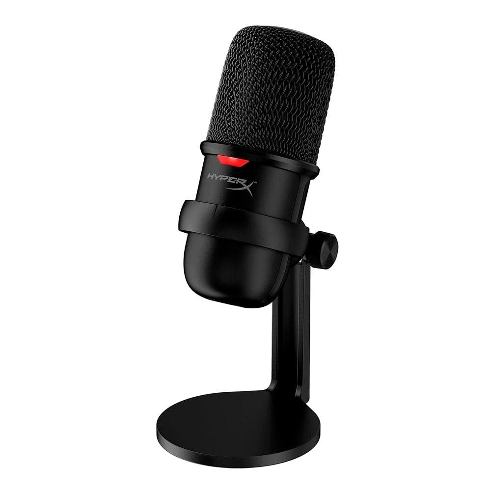 HyperX SoloCast – USB Condenser Gaming Microphone, for PC, PS4, PS5 and Mac, Tap-to-Mute Sensor, Cardioid Polar Pattern, great for Streaming, Podcasts, Twitch, YouTube, Discord,Black: Microphone Black