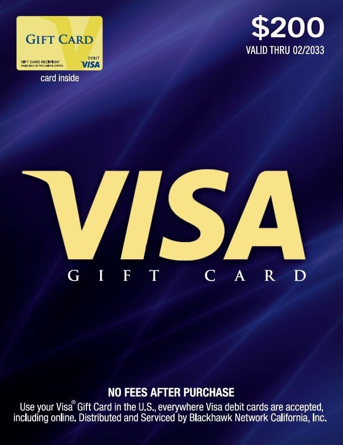 Visa $200 Gift Card (plus $6.95 Purchase Fee) - Image 3