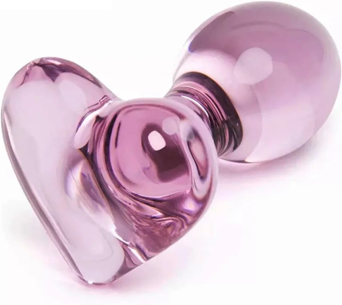 Pink Glass Butt Plug,Crystal  Anal Plug,Adult Sex AnalToy,Sex Gifts,S&M Anal Trainer,Portable Bum Plug Bomb Plug,Anal Expander Training Masturbation for Adult Female Men Women Gay and Couples: Heart