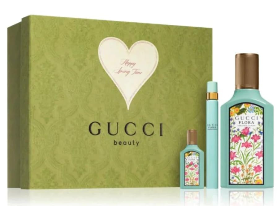 Gucci Flora Gorgerous Jamsine 3-pcs Gift Set For Women Eau De Parfum 3.3oz/100ml, Eau De Parfum 0.16oz/5ml, And Eau De Parfum 0.33oz/10ml, - Image 1