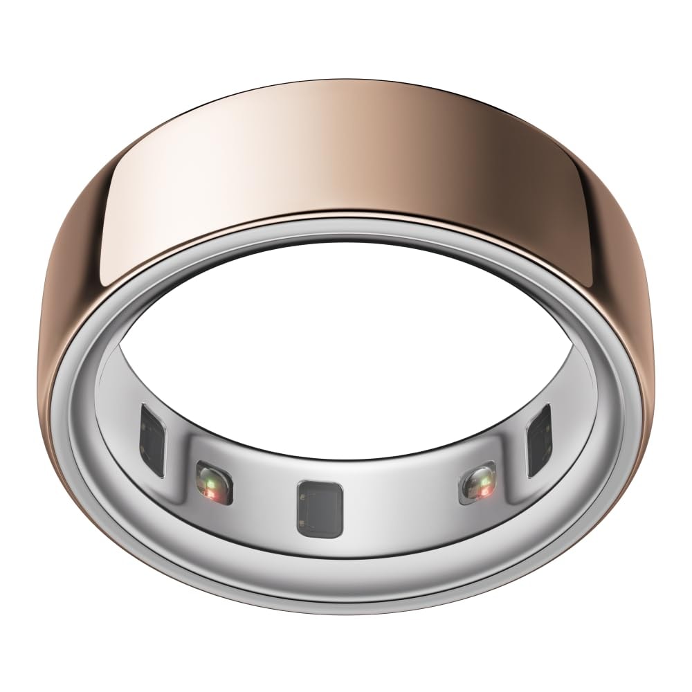 Oura Ring 4 - Rose Gold - Size 5 - Smart Ring - Size First with Oura Ring 4 Sizing Kit - Sleep Tracking Wearable - Heart Rate - Fitness Tracker - Up to 8 Days of Battery Life: Rose Gold 5