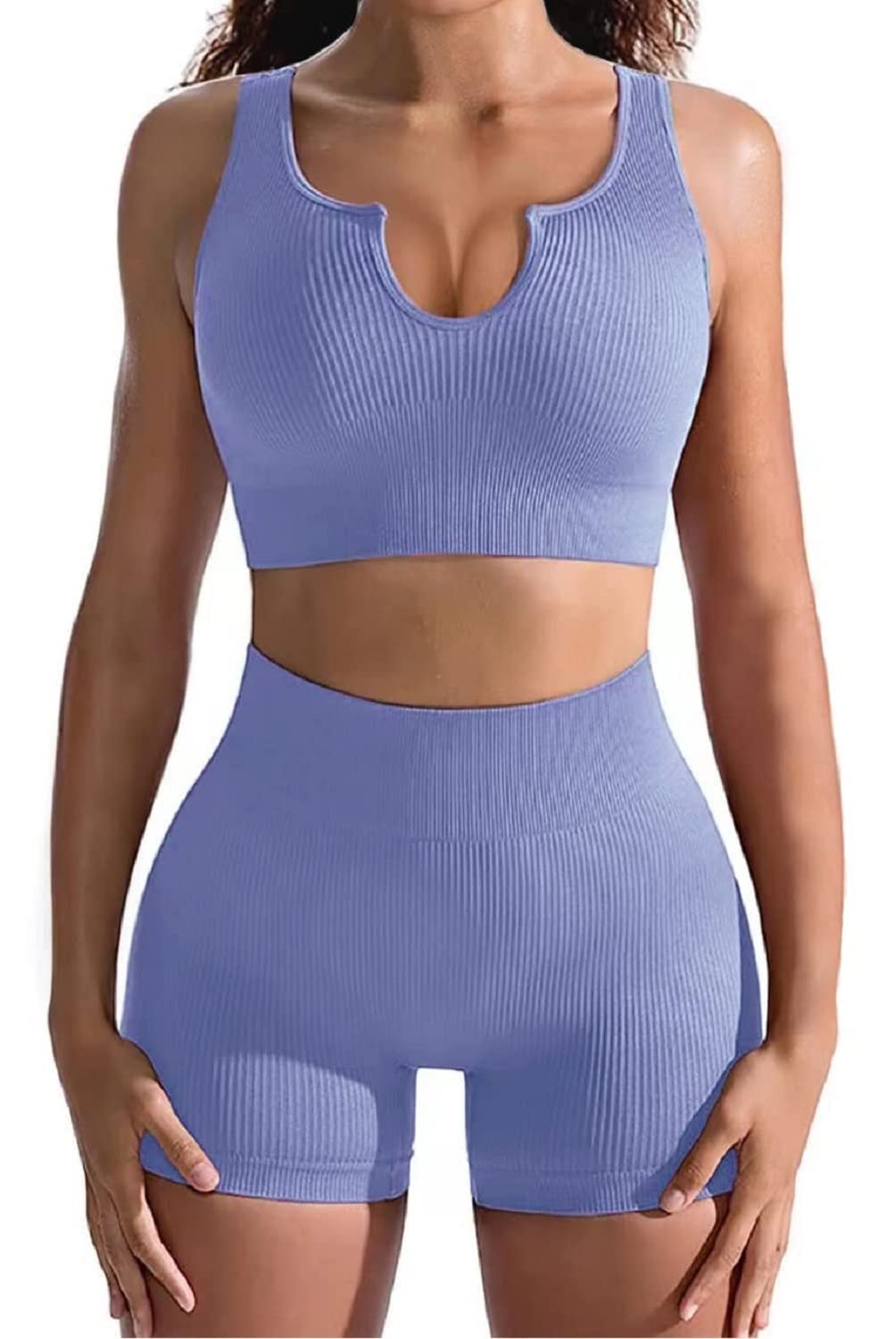 niyokki Workout Sets for Women Seamless Crop Tops Leggings Matching 2 Pieces Outfits Two Piece Yoga Workout Outfits: niyokki Workout Sets for Women Seamless Crop Tops Leggings Matching 2 Pieces Outfits Two Piece Yoga Workout Outfits