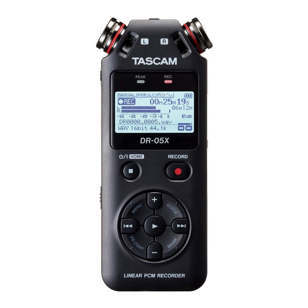 Tascam DR-05X Stereo Handheld Digital Audio Portable Recorder and USB Audio Interface, Pro Field, AV, Music, Dictation Recorder: Tascam DR-05X Stereo Handheld Digital Audio Portable Recorder and USB Audio Interface, Pro Field, AV, Music, Dictation Recorder