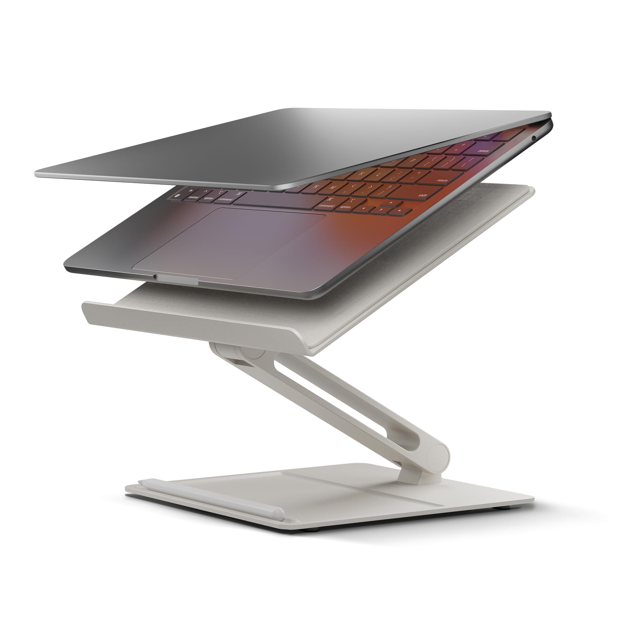 Native Union Desk Laptop Stand – Height Adjustable Ergonomic Computer Stand – Compatible with MacBook Air/Pro, iPad, Dell, HP, Lenovo, Microsoft Surface & Laptops & Tablets Up to 5kg (): Sand Stone