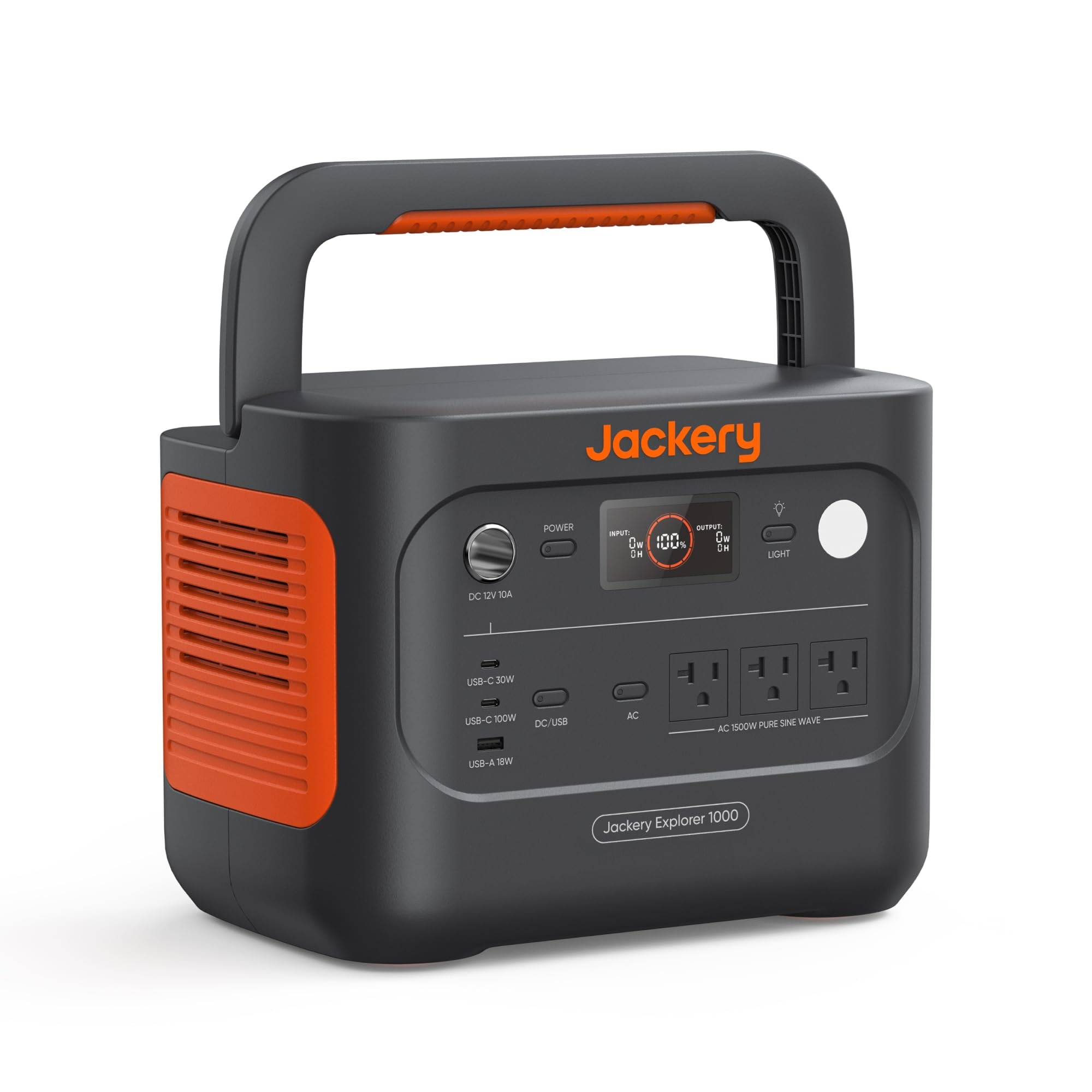 Jackery Explorer 1000 v2 Portable Power Station,1070Wh LiFePO4 Battery,1500W AC/100W USB-C Output, 1 Hr Fast Charge, Solar Generator for Camping,Emergency, RV, Off-Grid Living(Solar Panel Optional): E1000v2