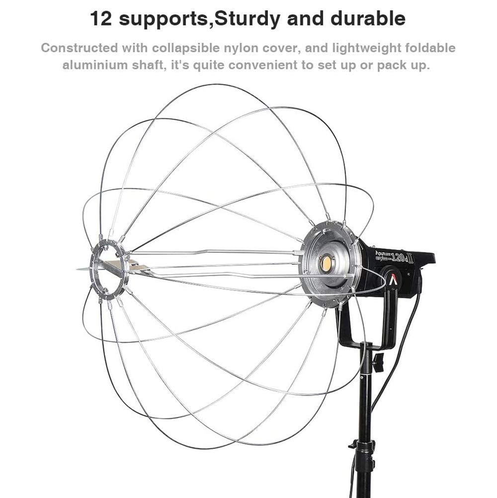 Aputure Lantern Softbox Soft Light Modifier,26inch, Quick-Setup Quick-Folding Aputure Space Light Upgraded for Aputure 300D Mark II 120D 120T 120D Mark II 300X and Other Bowens Mount Light - Image 5