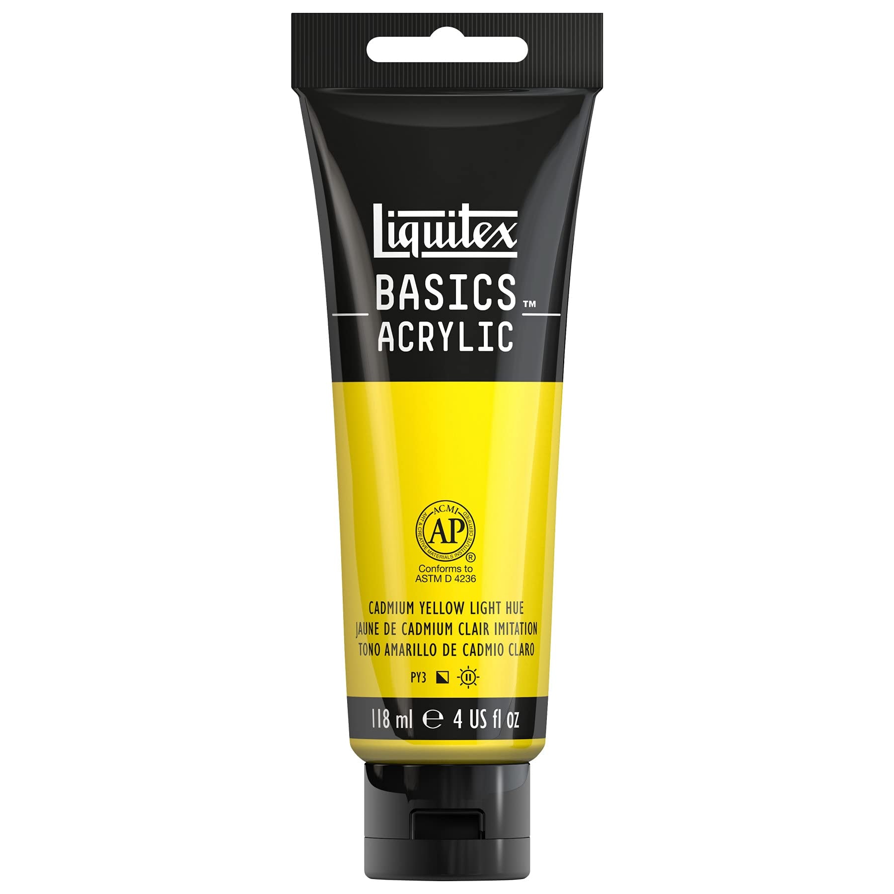 Liquitex BASICS Acrylic Paint, 118ml (4-oz) Tube, Bronze Yellow: Cadmium Yellow Light Hue 4 Fl Oz (Pack of 1)