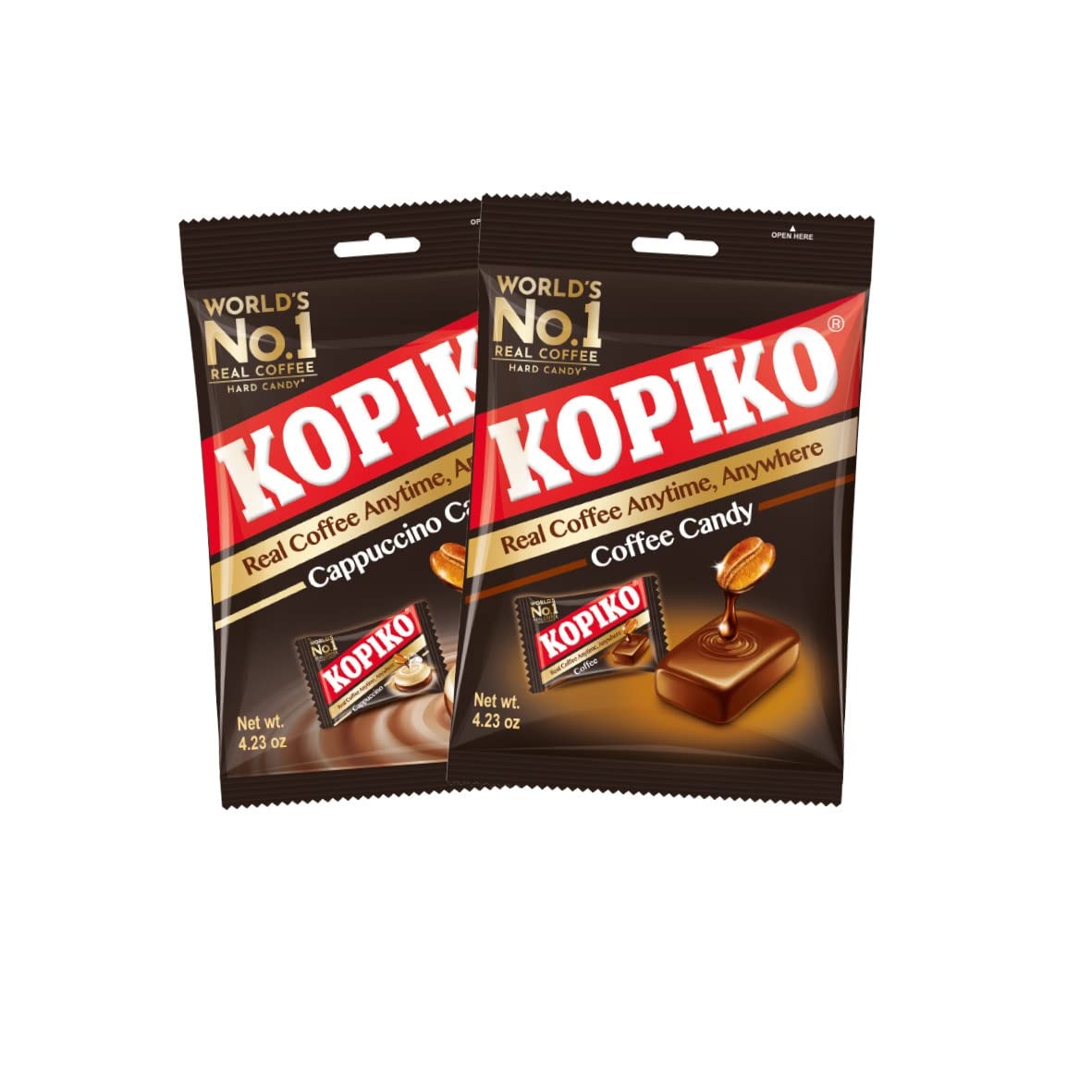 Kopiko Coffee Candy (800 gr) – Pocket Coffee Candies Made of Indonesia Coffee Beans Contains Real Coffee Extract for Better Taste – World’s Best Coffee Candy (Cappuccino): Coffee & Cappuccino 4.23 Ounce (Pack of 2)