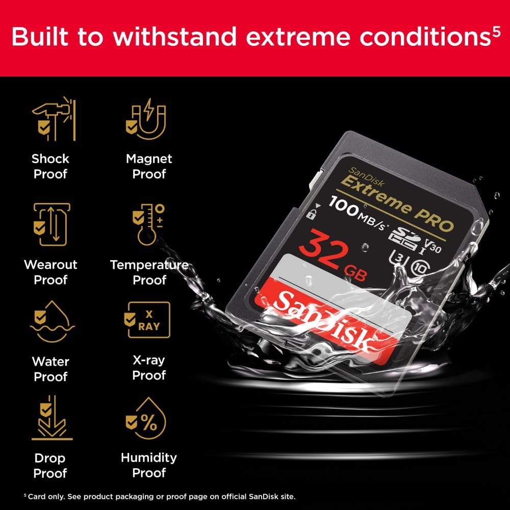 SanDisk 128GB Extreme PRO SDXC UHS-I Memory Card - C10, U3, V30, 4K UHD, SD Card - SDSDXXD-128G-GN4IN - Image 5