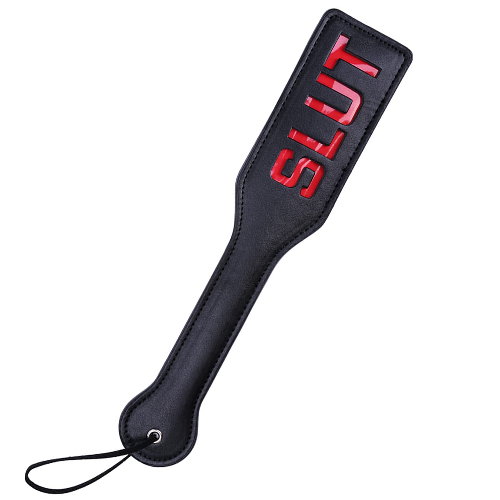 Cat Spanking Paddles for Adults SM, 12.6inch Faux Leather Paddle for Sex Play: Black-1