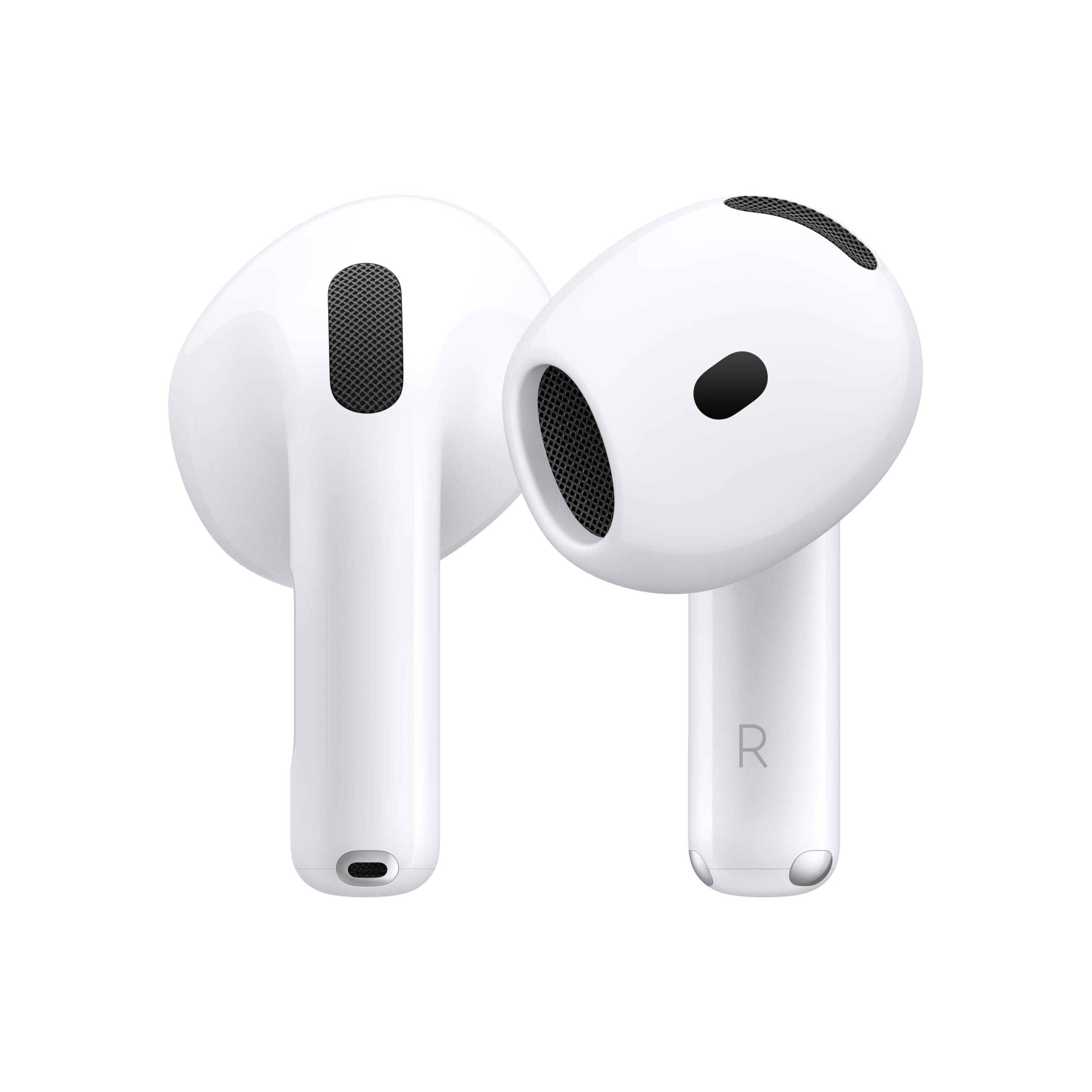 Apple AirPods 4 Wireless Earbuds, Bluetooth Headphones, Personalized Spatial Audio, Sweat and Water Resistant, USB-C Charging Case, H2 Chip, Up to 30 Hours of Battery Life, Effortless Setup for iPhone: Without Active Noise Cancellation Without AppleCare+