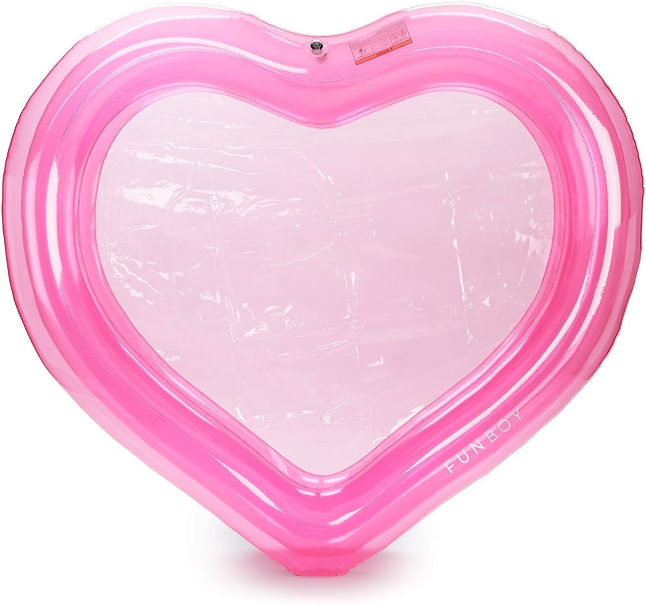 FUNBOY Giant Inflatable Luxury Clear Pink Heart Kiddie Pool, Year-Round Fun for Ball Pits, Swimming Pools, a Summer Pool Party and the Beach: FUNBOY Giant Inflatable Luxury Clear Pink Heart Kiddie Pool, Year-Round Fun for Ball Pits, Swimming Pools, a Summer Pool Party and the Beach