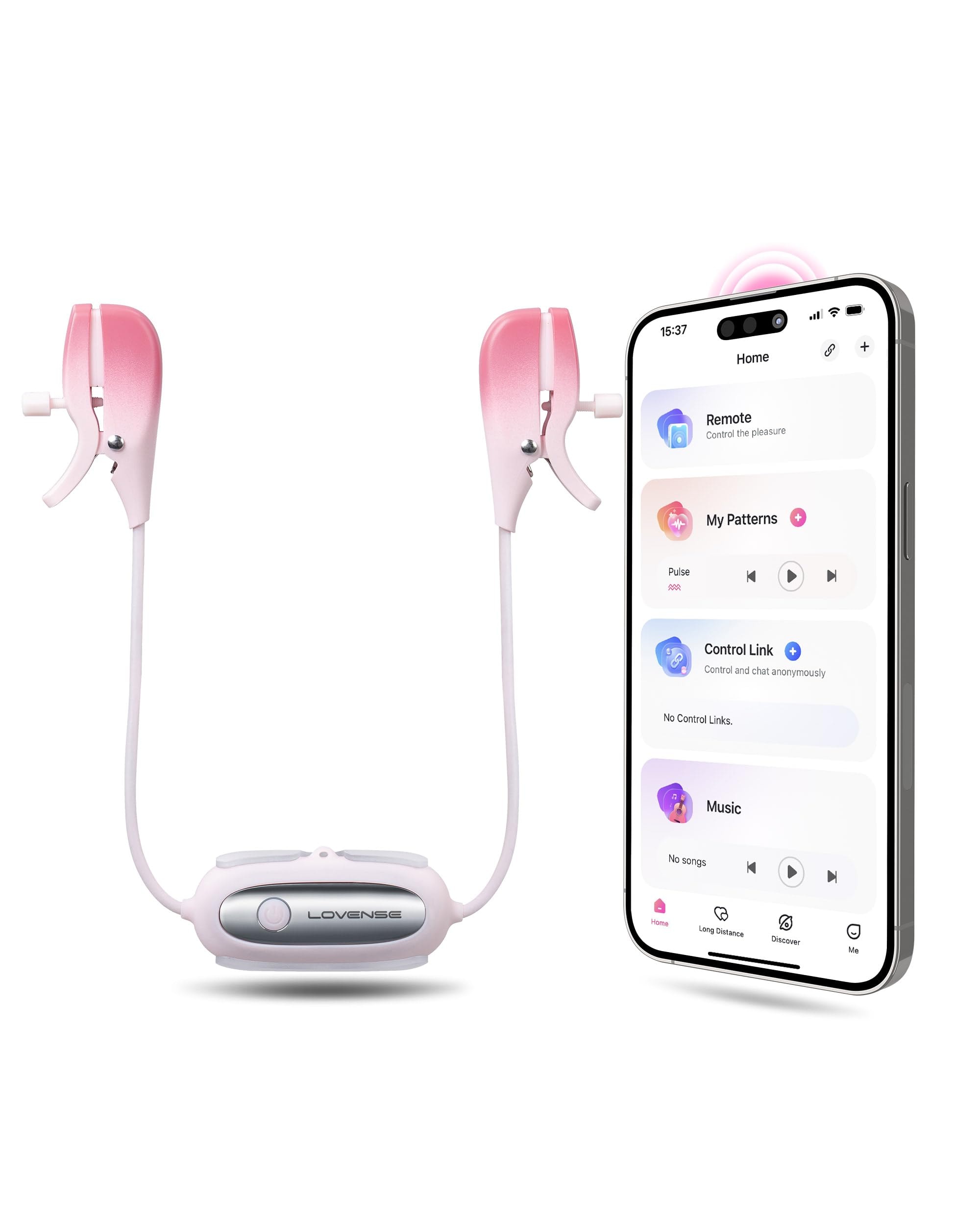 LOVENSE Gemini Vibrating Nipple Clamps, Bluetooth Adjustable Nipple Stimulator with App Remote Control, Rechargeable Sex Toys for Women Men Couples Play Two-Color Gradient: LOVENSE Gemini Vibrating Nipple Clamps, Bluetooth Adjustable Nipple Stimulator with App Remote Control, Rechargeable Sex Toys for Women Men Couples Play Two-Color Gradient