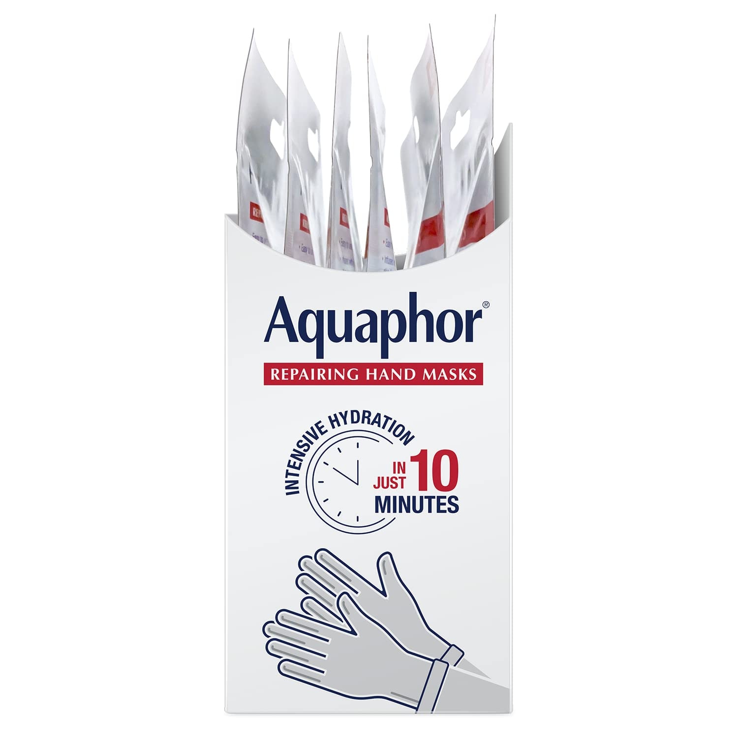 Aquaphor Repairing Hand Masks, Moisturizing Gloves for Dry Hands, Hand Moisturizer for Dry Skin with Avocado Oil and Shea Butter, Pack of 6 - Image 12