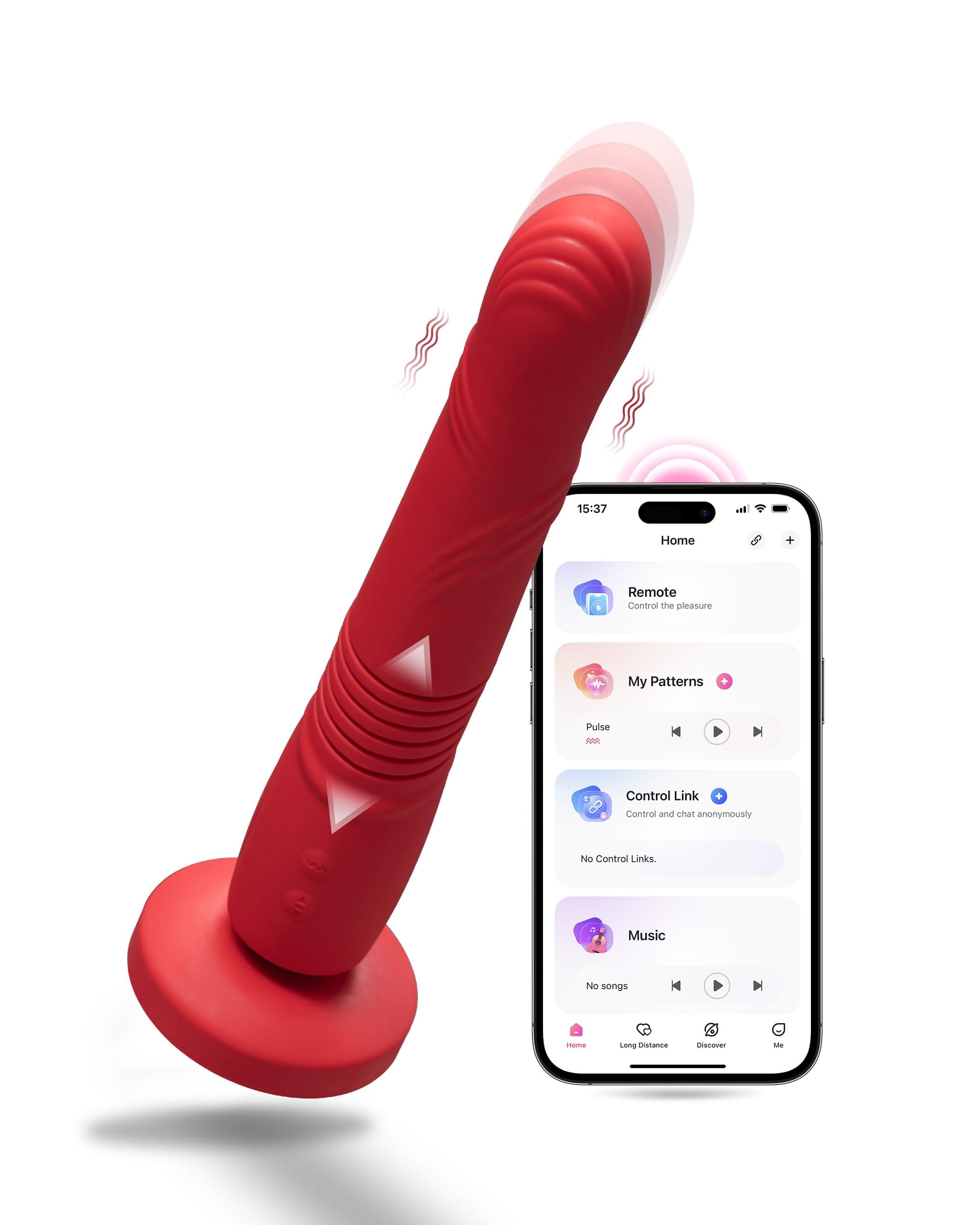 LOVENSE Gravity G Spot Thrusting Vibrator, App Remote Control G-Spot Vibrator for Women Rechargeable G Spot Dildo Thrusting & Vibrating Modes, Bluetooth Adult Sex Toys for Couples Play - Image 1