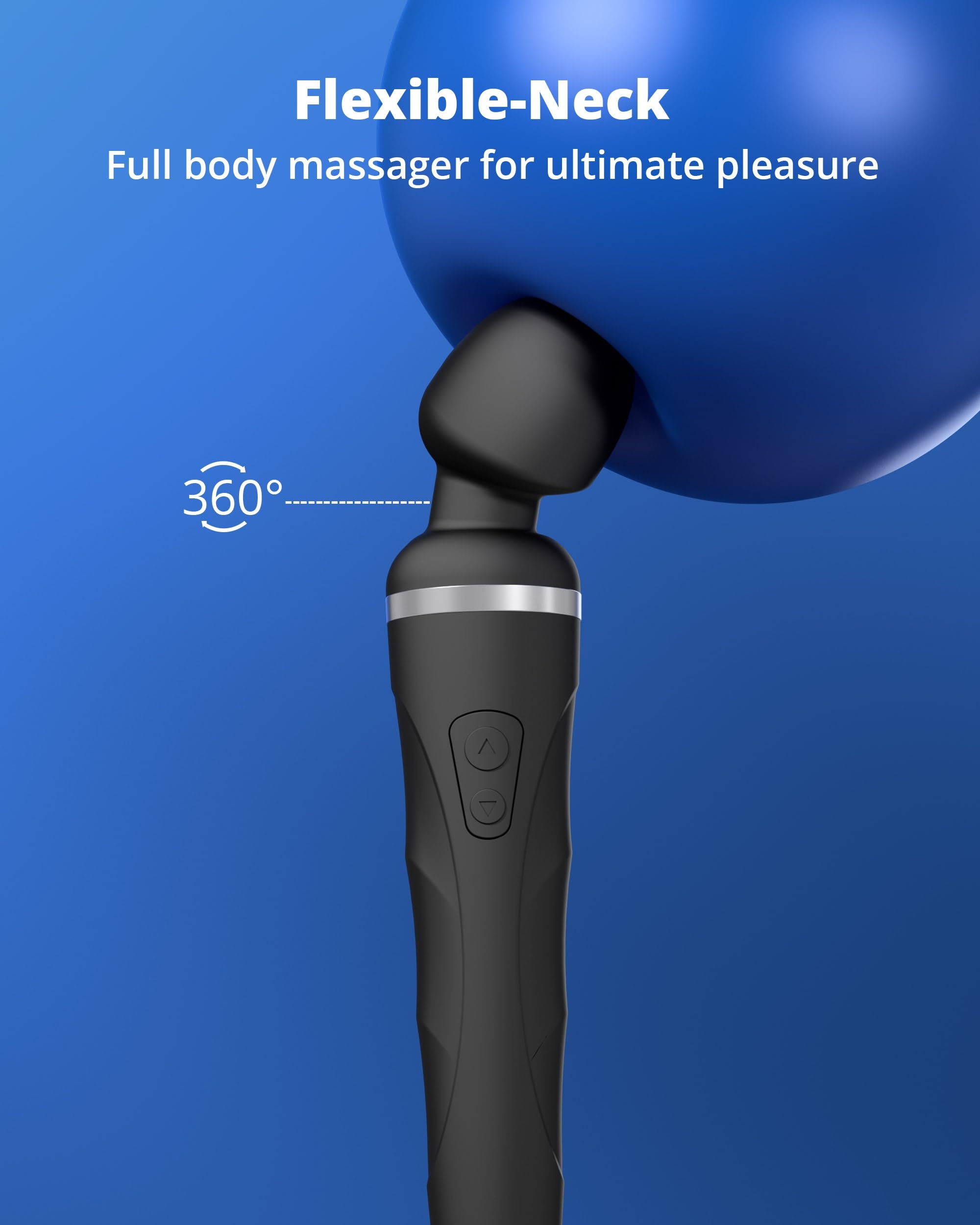 LOVENSE Domi 2 Wand Massager for Women Men, Classic Wand Vibrator, Powerful Stimulator with Dual Rotating Head, Bluetooth App Controlled, Customizable Vibrations Partner Play - Image 5