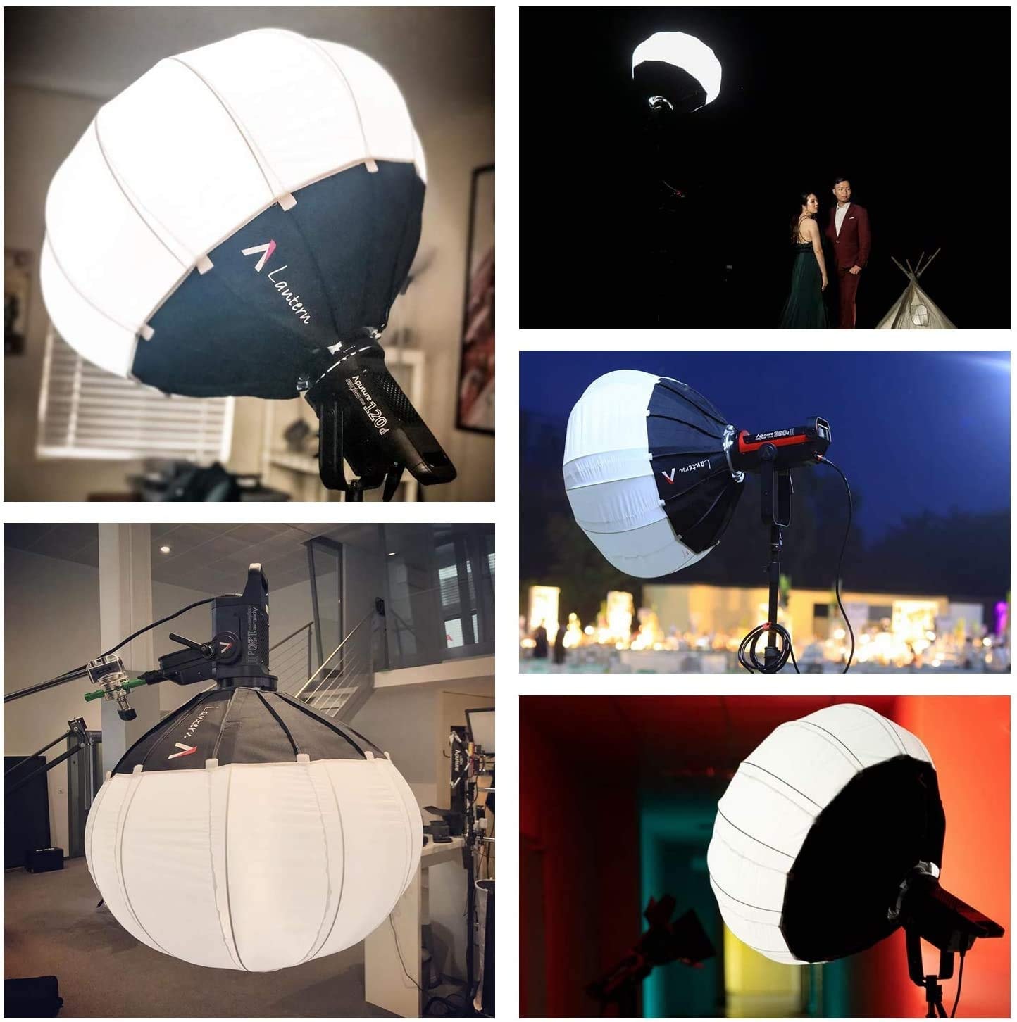 Aputure Lantern Softbox Soft Light Modifier,26inch, Quick-Setup Quick-Folding Aputure Space Light Upgraded for Aputure 300D Mark II 120D 120T 120D Mark II 300X and Other Bowens Mount Light - Image 9