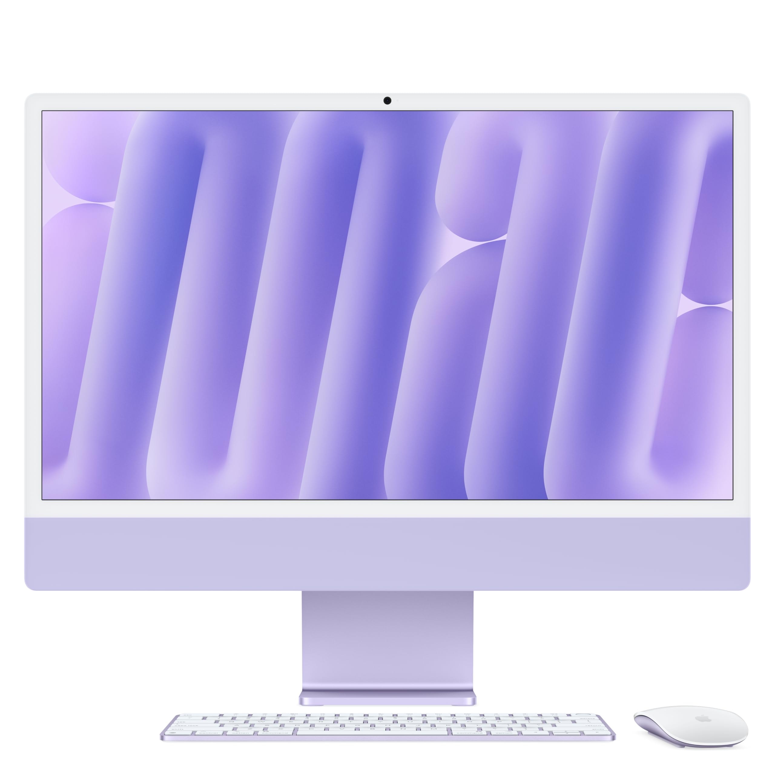 Apple 2024 iMac All-in-One Desktop Computer with M4 chip with 10-core CPU and 10-core GPU: Built for Apple Intelligence, 24-inch Retina Display, 16GB Unified Memory, 512GB SSD Storage; Pink: Standard Glass 16GB Unified Memory, 256GB SSD Storage Purple without AppleCare+