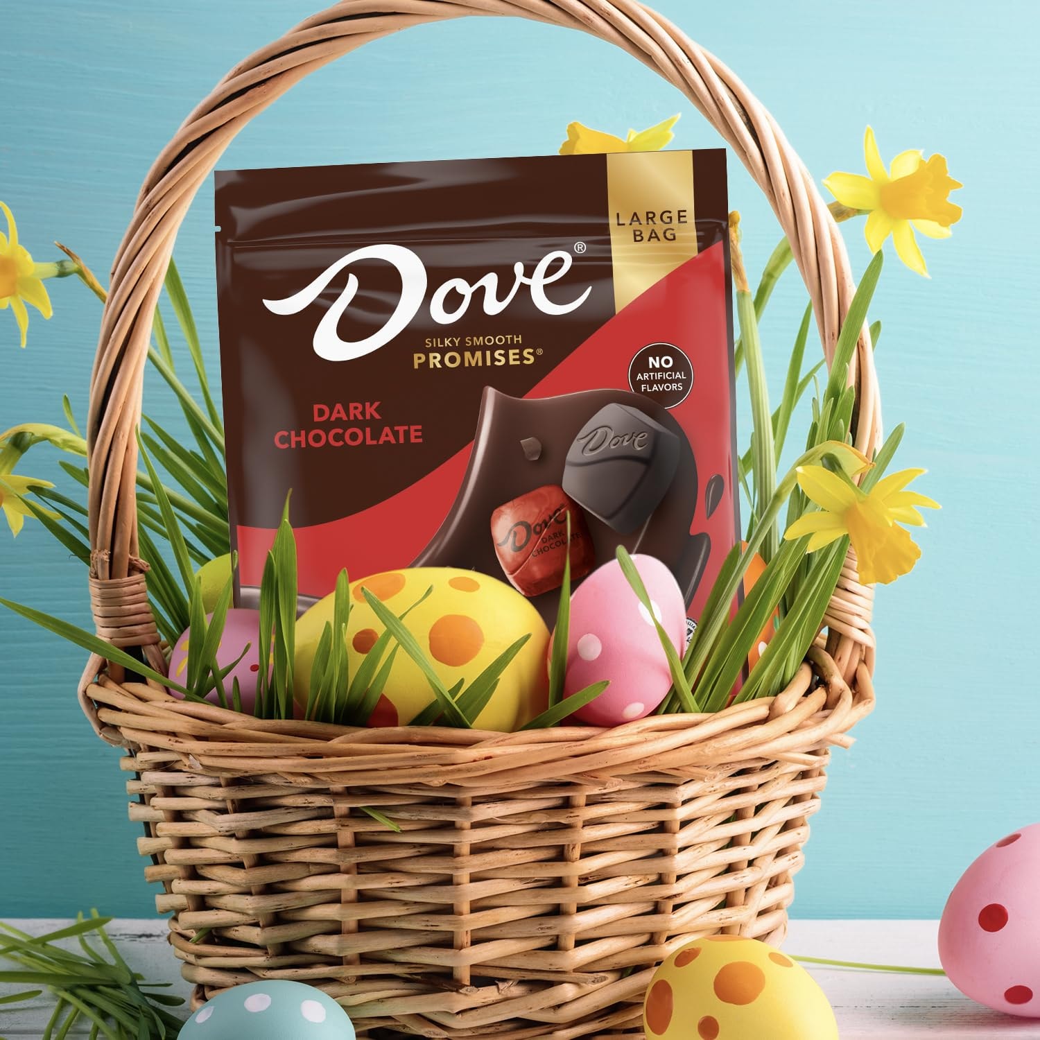 DOVE PROMISES  Large Bag Individually Foil Wrapped Easter Basket Easter Egg Stuffers Easter Candy, 14.08 oz Bag - Image 5