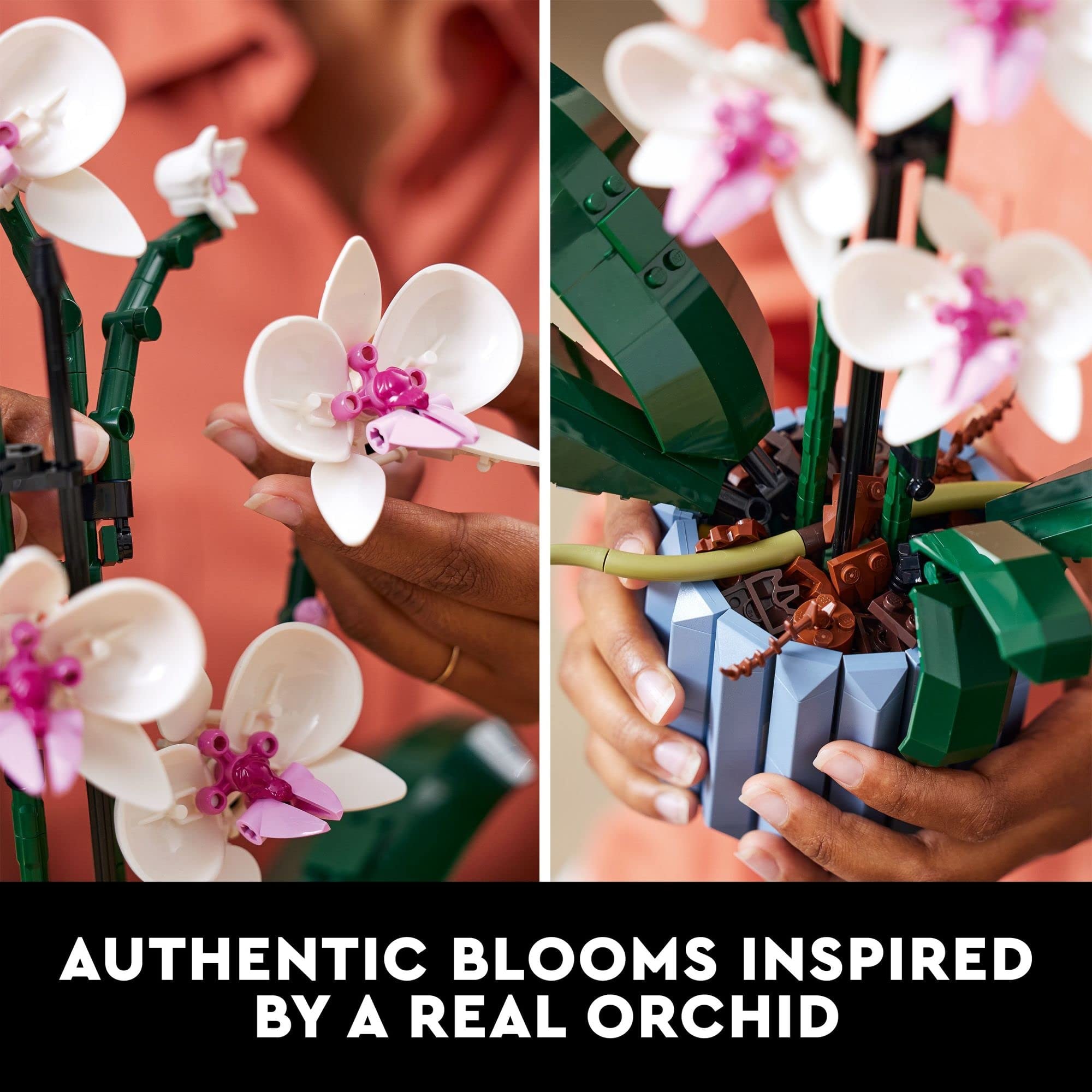 LEGO Botanicals Orchid - Artificial, Fake Indoor Flowers Building Set for Home, Kitchen, Desk Decoration, Adults Ages 18+ - Gift for Her and Him - 10311 - Image 3