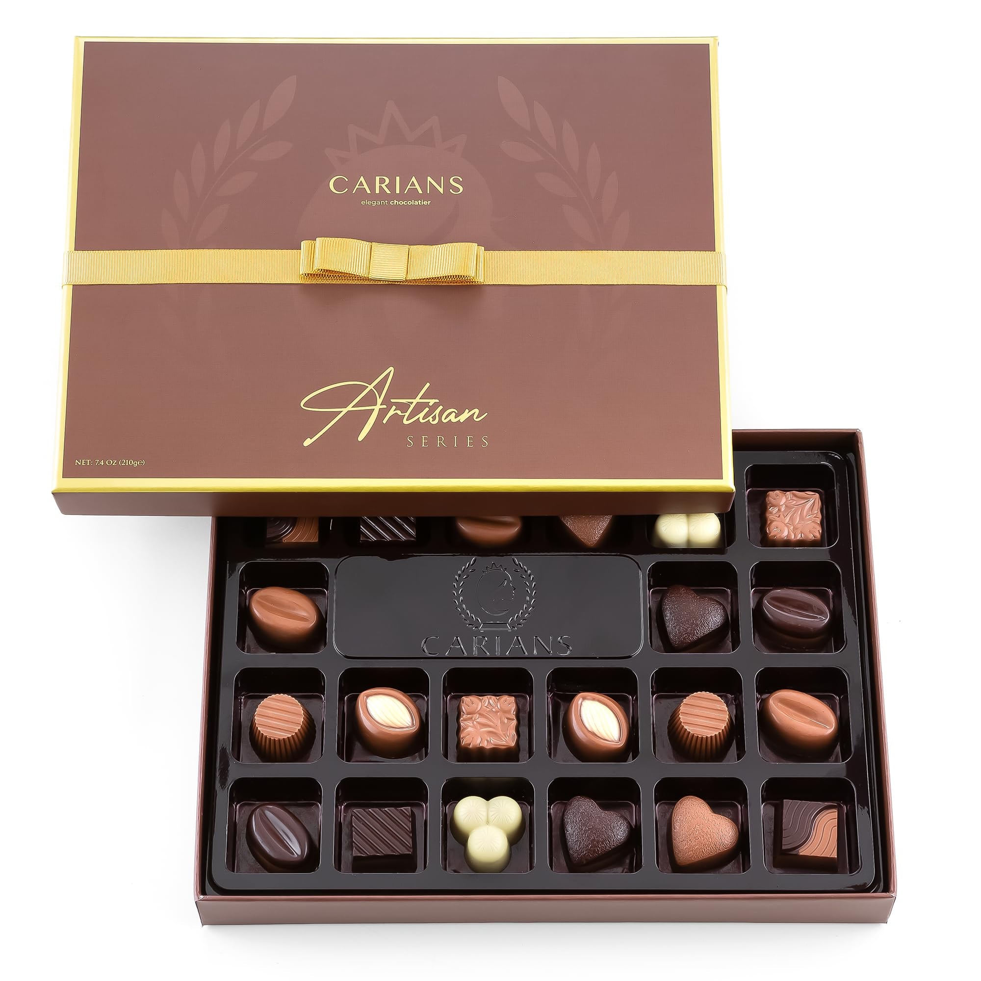 CARIANS Chocolate Gift Box, Box of Candy, Assorted Luxury Premium Pralines Gourmet Chocolate Gift Basket, Dark, Milk & Truffles, Great for Gift Giving - Image 1