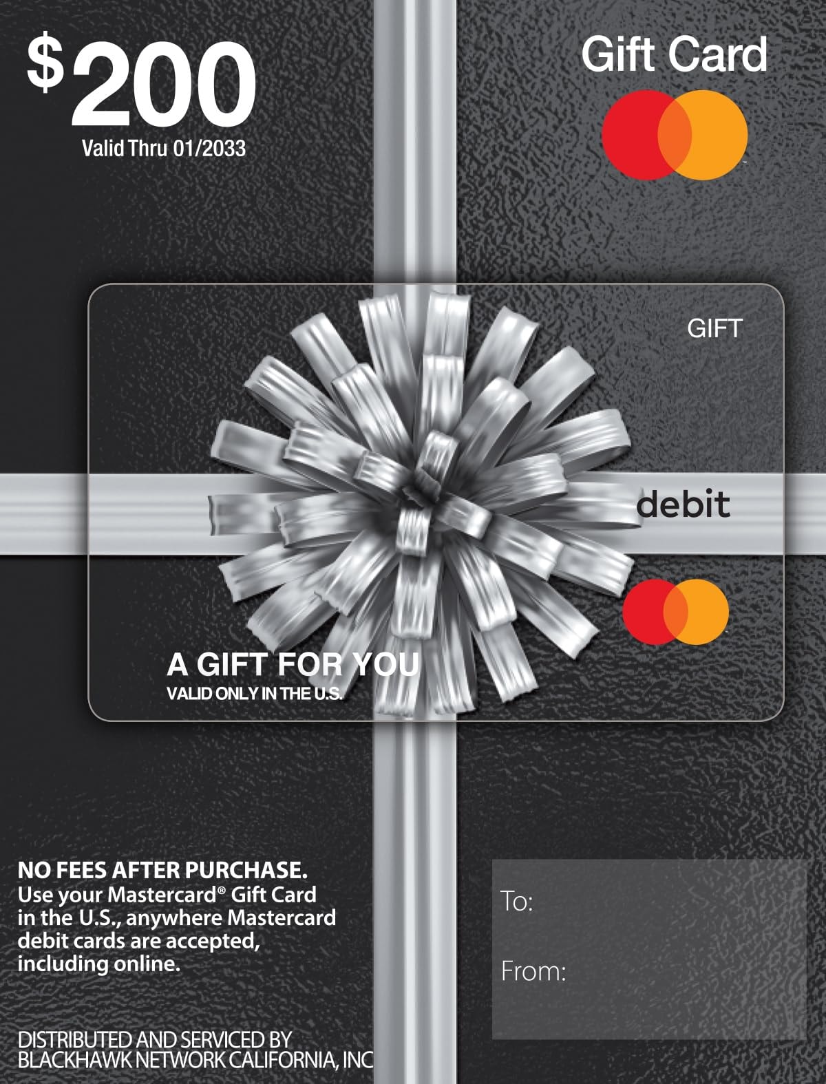 $200 Mastercard Gift Card (plus $6.95 Purchase Fee) - Image 1