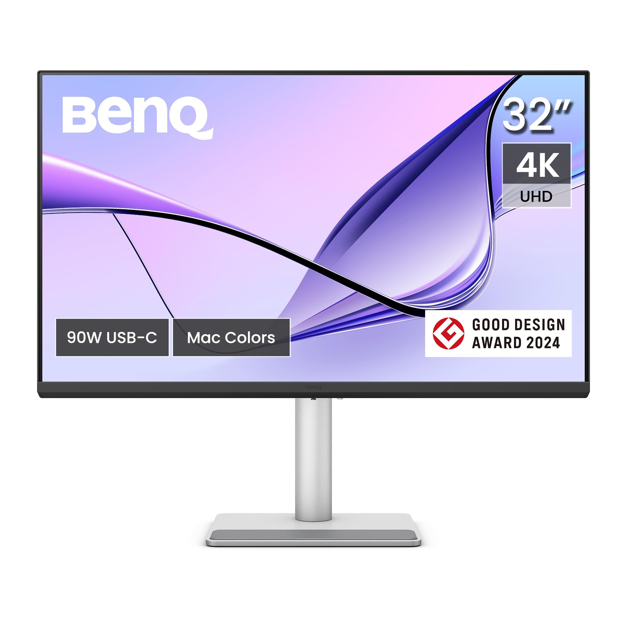 BenQ MA270U 27” 4K 3840x2160 Monitor for MacBook® Pro/Air, Dual USB-C, 90W Power Delivery, Mac Color Match, USB Hub, Brightness & Volume Control on Mac, Height & Tilt Adjustable Stand, P3 Color Gamut: 32" 4K | 90W USB-C | Mac Color