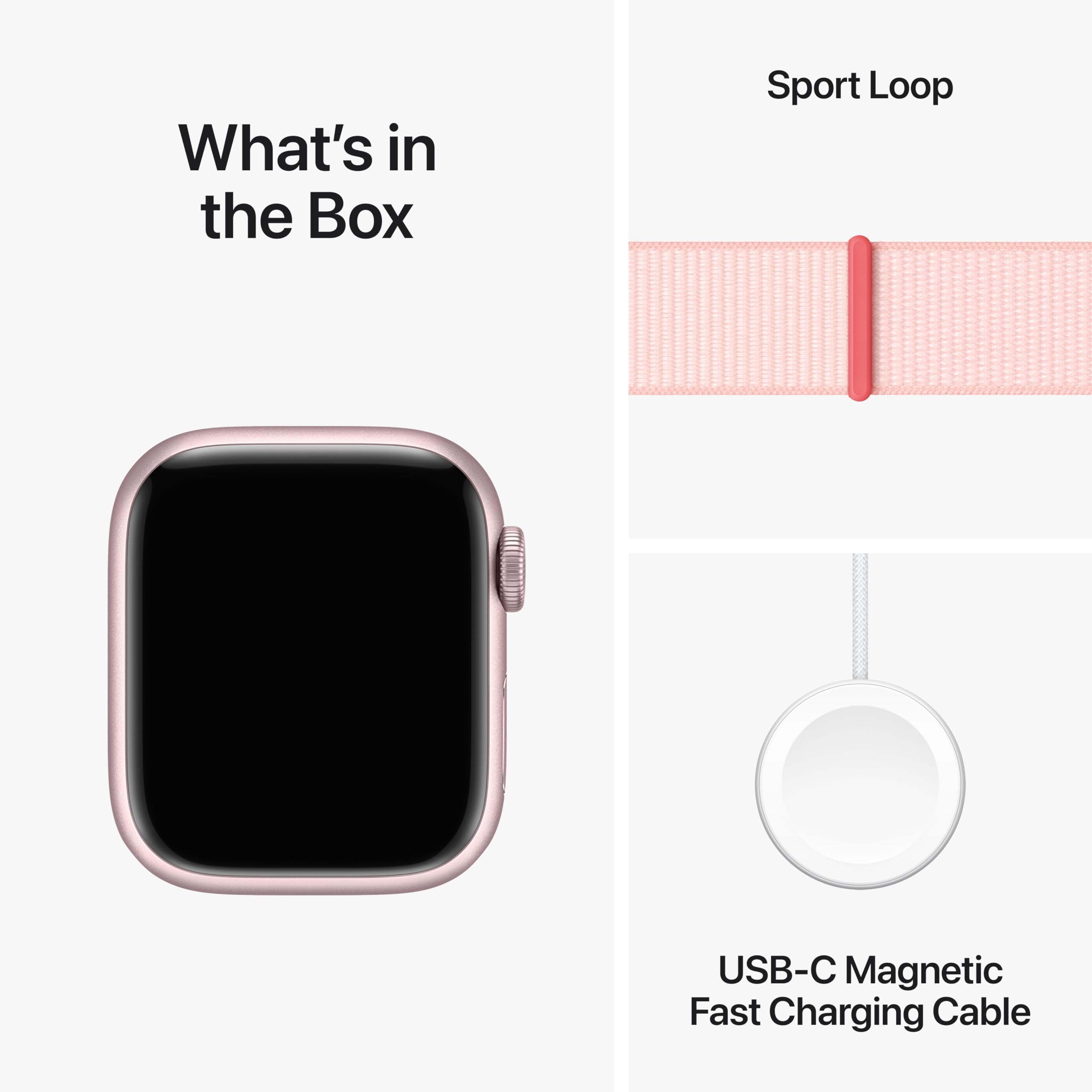 Apple Watch Series 9 [GPS 41mm] Smartwatch with Pink Aluminum Case with Light Pink Sport Loop One Size. Fitness Tracker, ECG Apps, Always-On Retina Display, Carbon Neutral - Image 6