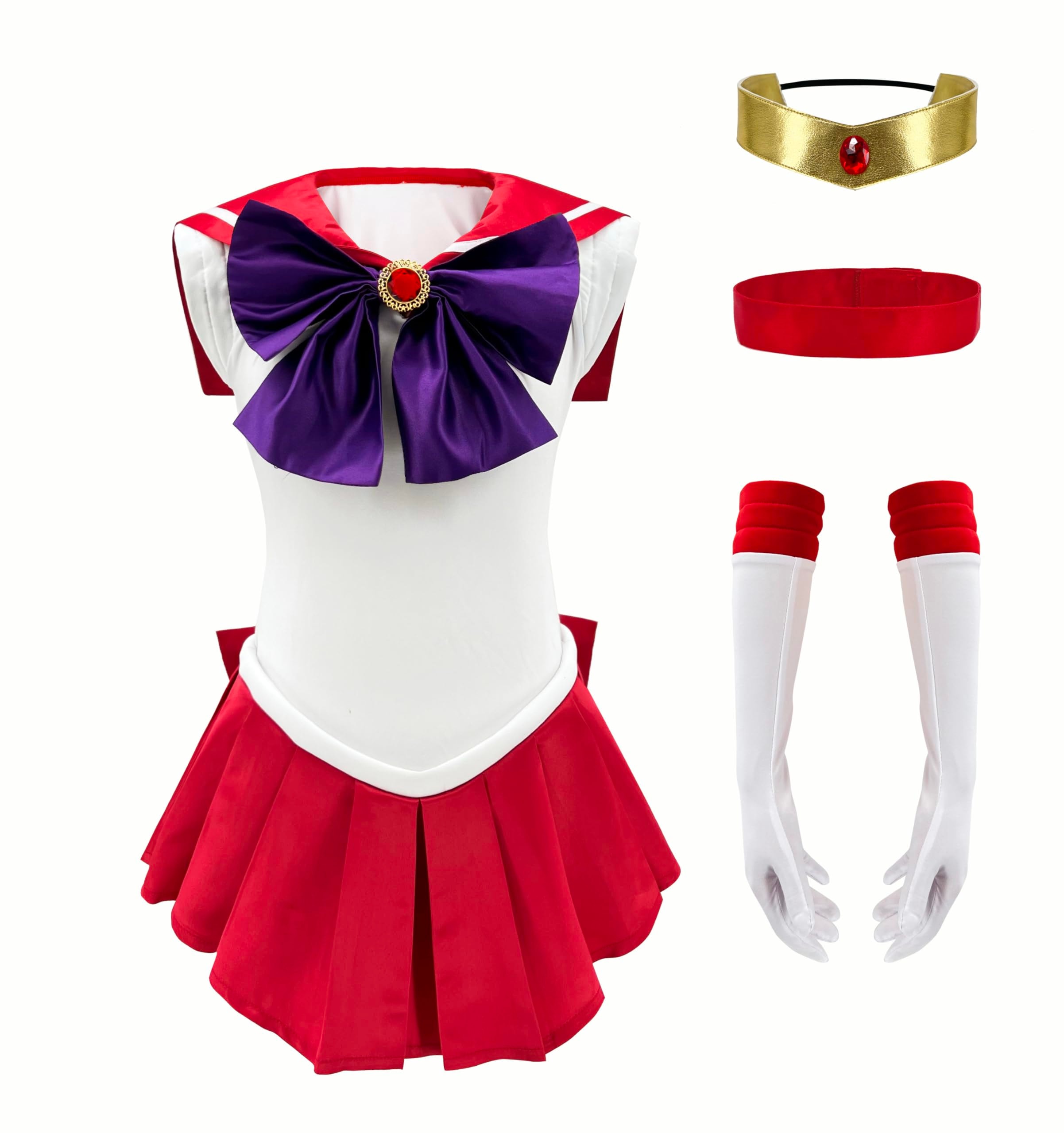 Anime Outfits Moon Cosplay Costume For Women Girls: Women-S(Height:63-65Inch) Hino Rei