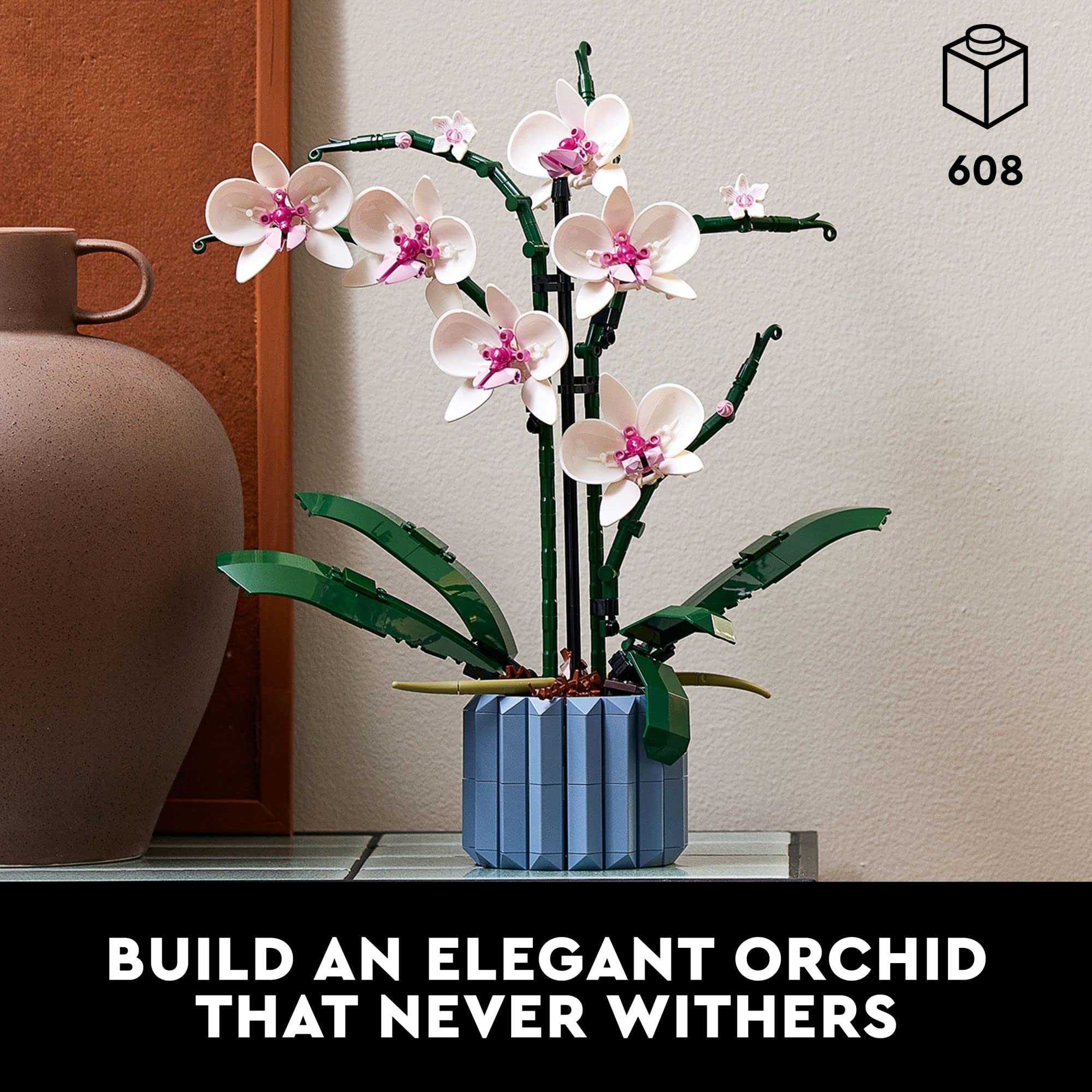 LEGO Botanicals Orchid - Artificial, Fake Indoor Flowers Building Set for Home, Kitchen, Desk Decoration, Adults Ages 18+ - Gift for Her and Him - 10311 - Image 2