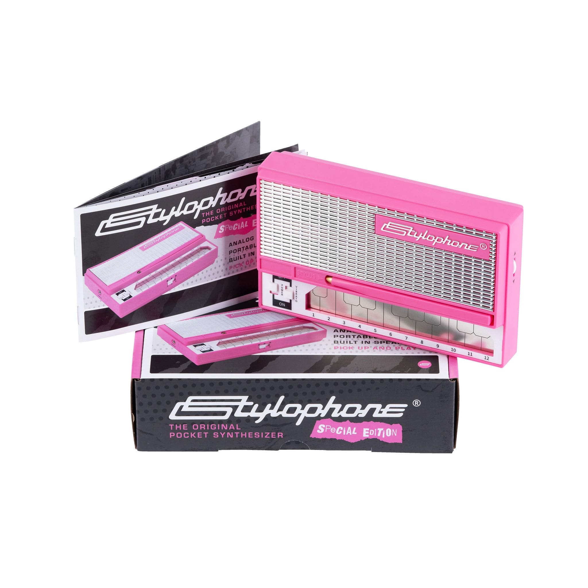 Stylophone The Original Pocket Electronic Synthesizer | Synth Musical Instrument | Synthesizer Keyboard | Stylophone Instrument Synth: Pink