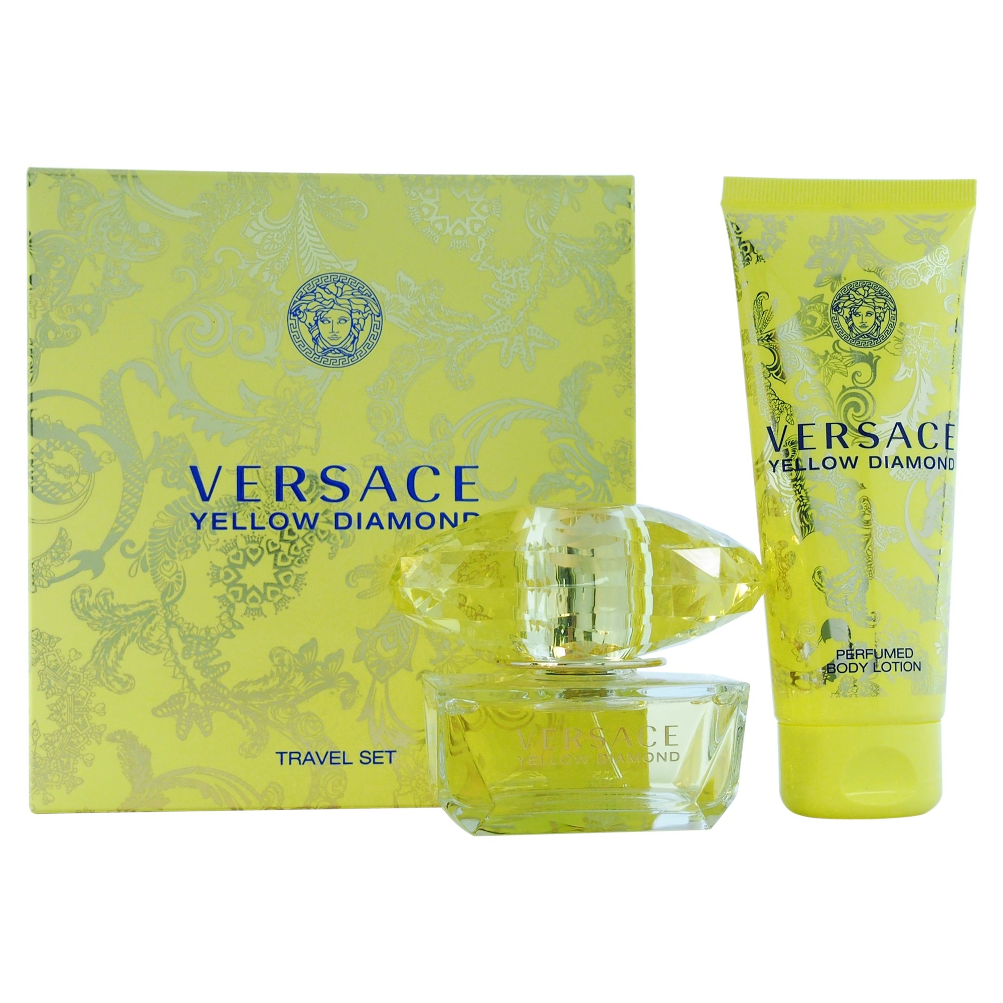 Versace Yellow Diamond 2 Piece Gift Set for Women (Eau de Toilette Spray, Body Lotion): Versace Yellow Diamond 2 Piece Gift Set for Women (Eau de Toilette Spray, Body Lotion)