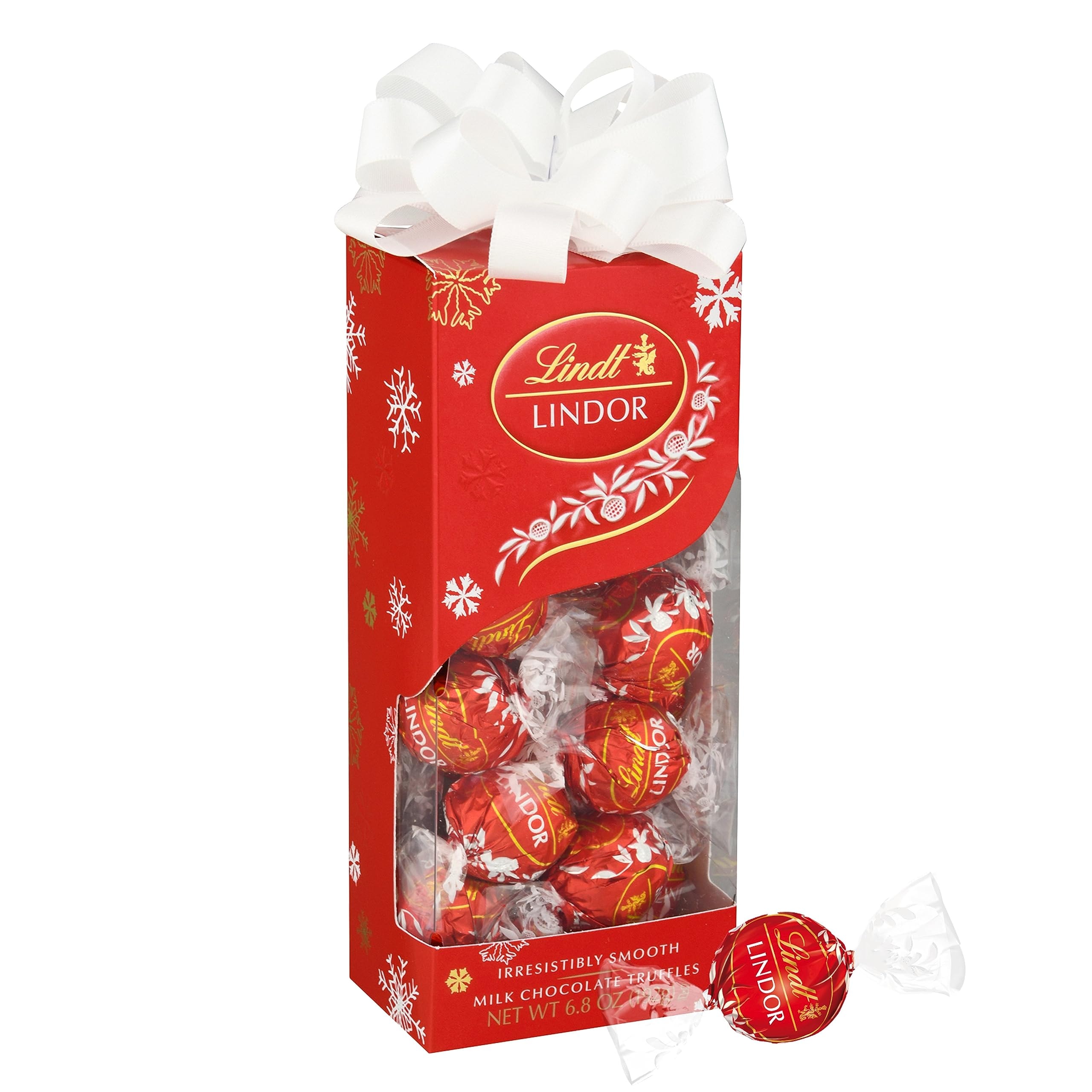 Lindt LINDOR Milk Chocolate Candy Truffles Traditions Gift Box, Milk Chocolate Candy with Smooth, Melting Truffle Center, 6.8 oz. - Image 1