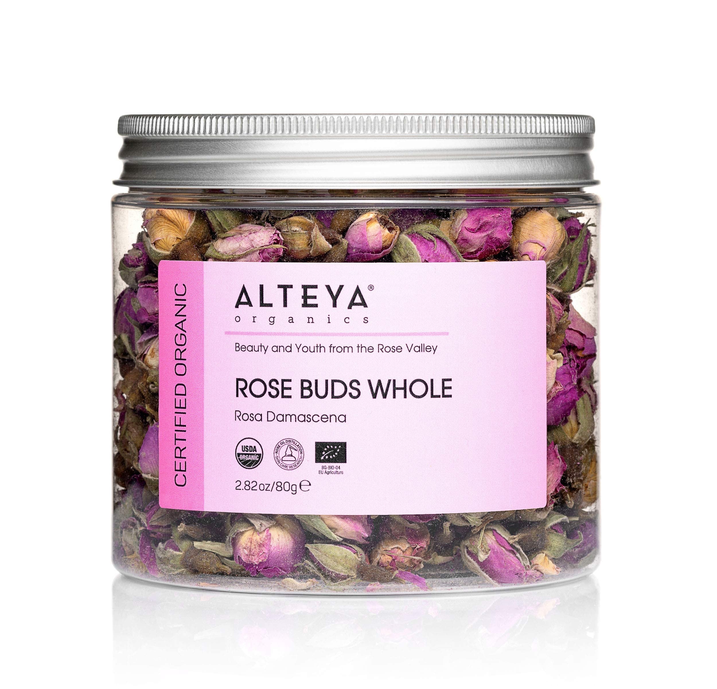 Alteya Organics Rose Bud Tea USDA Certified Organic Herbal Tea 2.82 Oz/80 gr Rosa Damascena - Image 1