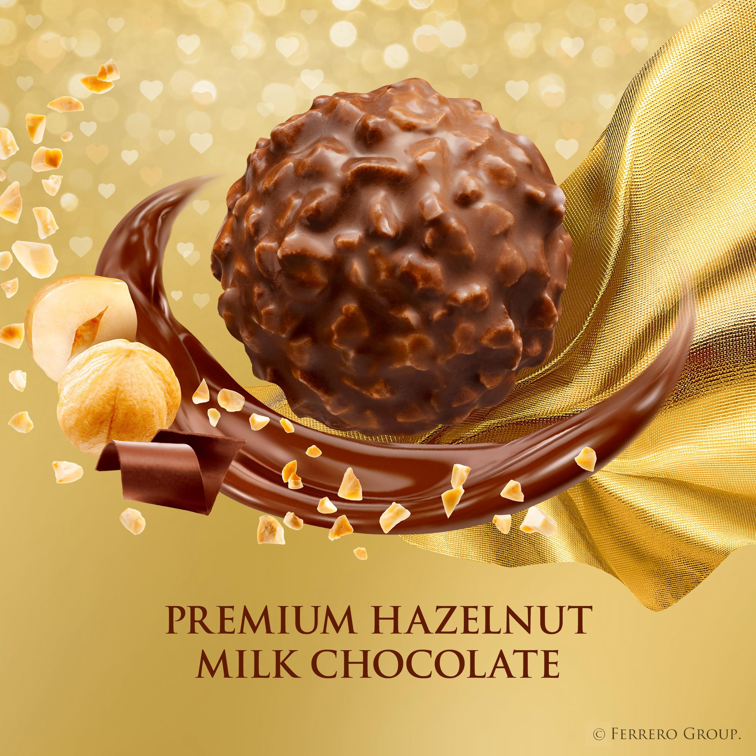 Ferrero Rocher, 42 Count, Gourmet Milk Chocolate Hazelnut, Chocolate Gift Box, Individually Wrapped, 18.5 oz - Image 3