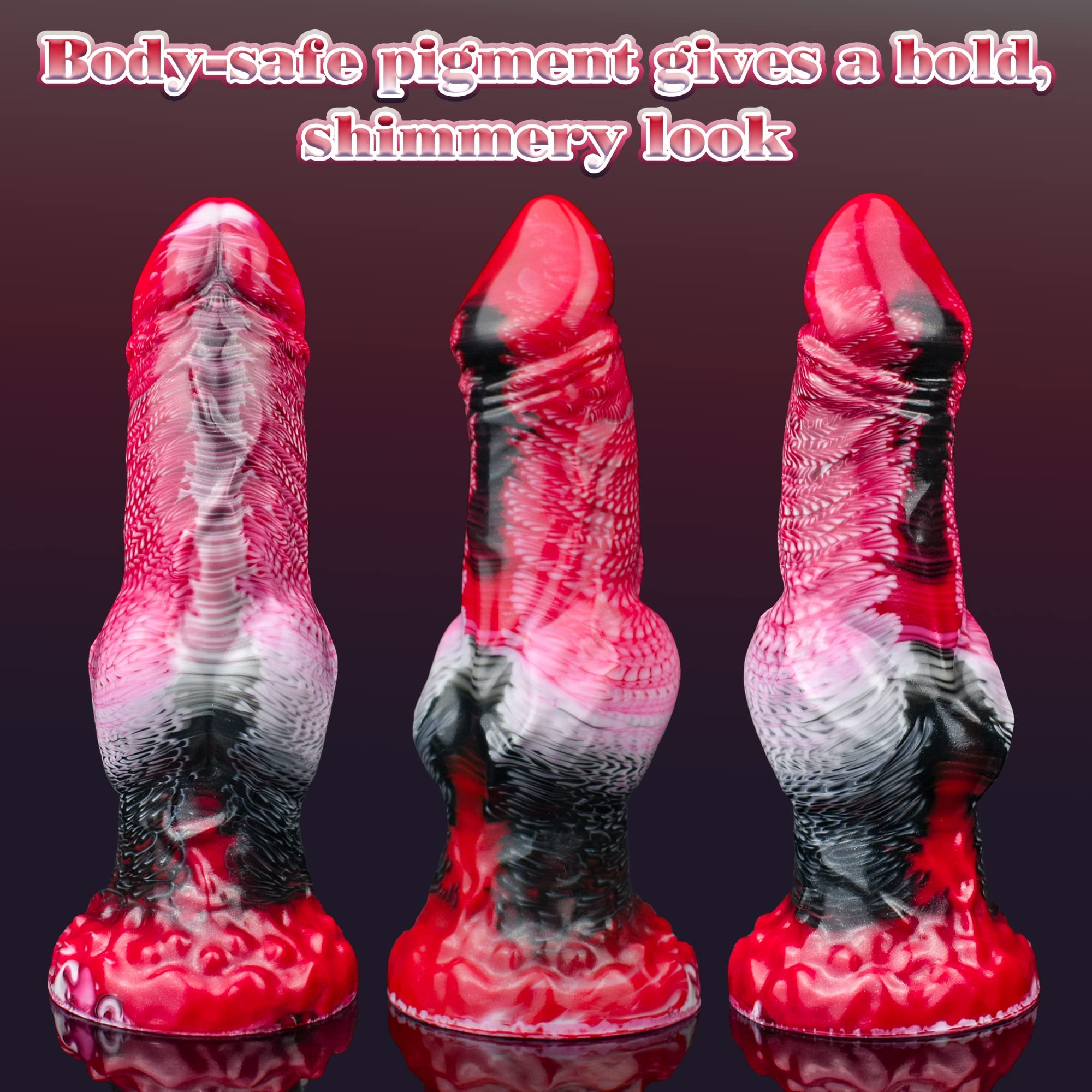 9" Alien Dildo Horse Dildo XL Monster Dildo with Big Knot, Huge Anal Dildo Dragon Dildo with Strong Suction Cup, Knotted Dog Dildo Big Anal Toys for G & P Spot, Adult Toys for Women Men Couples